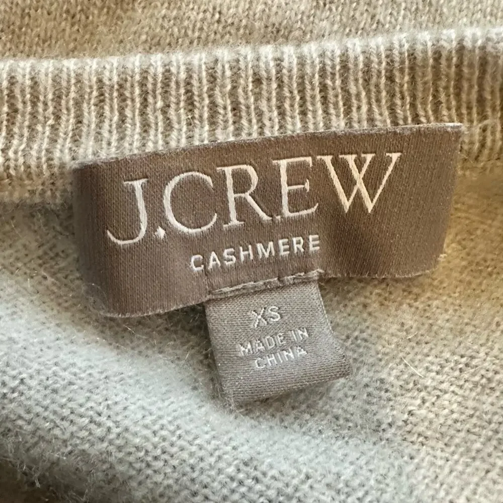 J Crew 100% Cashmere Relaxed V Neck Sweater BA394 Knit Fall 2023